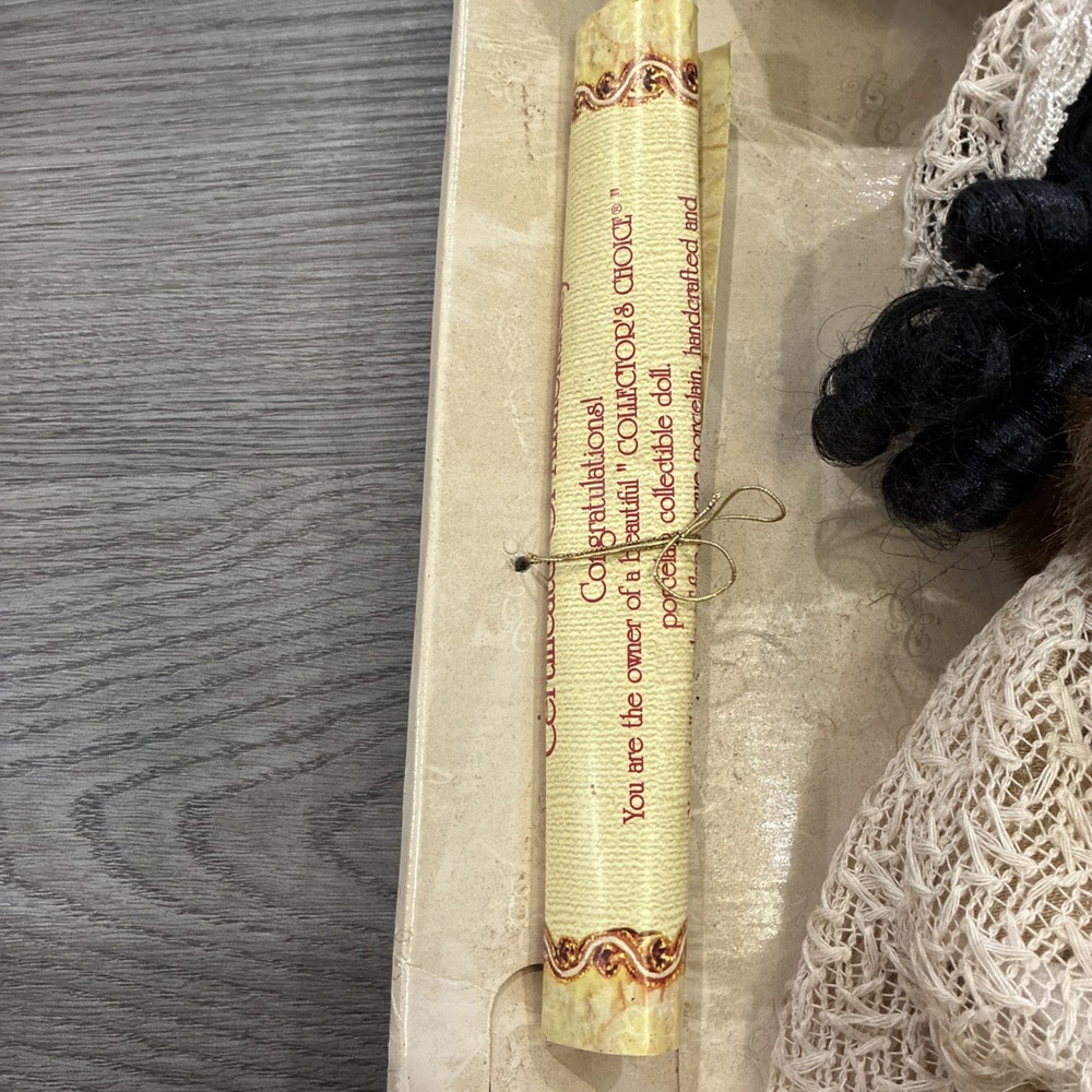 LE Collector's Choice Fine Bisque Poreclain Doll W Certificate Of Authenticity - Picture 2 of 10